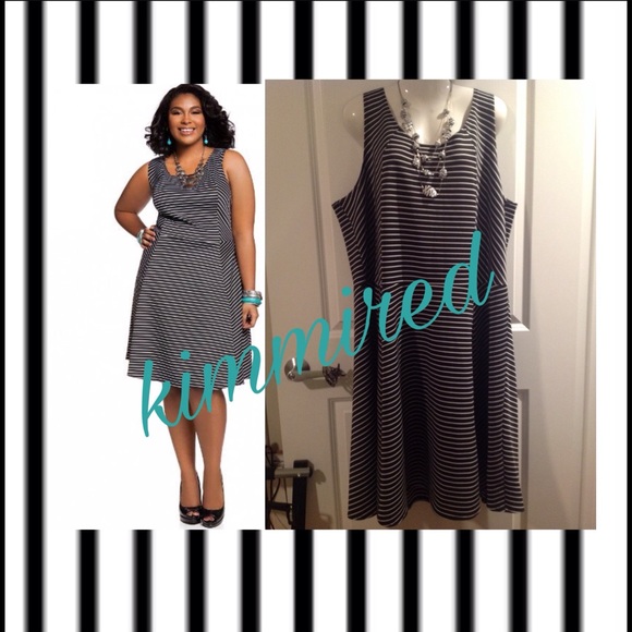 Ashley Stewart Dresses & Skirts - aSHLeY STeWART Stripe Skater Dress ~ 2️⃣2️⃣/2️⃣4️⃣