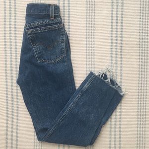 Vintage Levi cutoff blue jeans