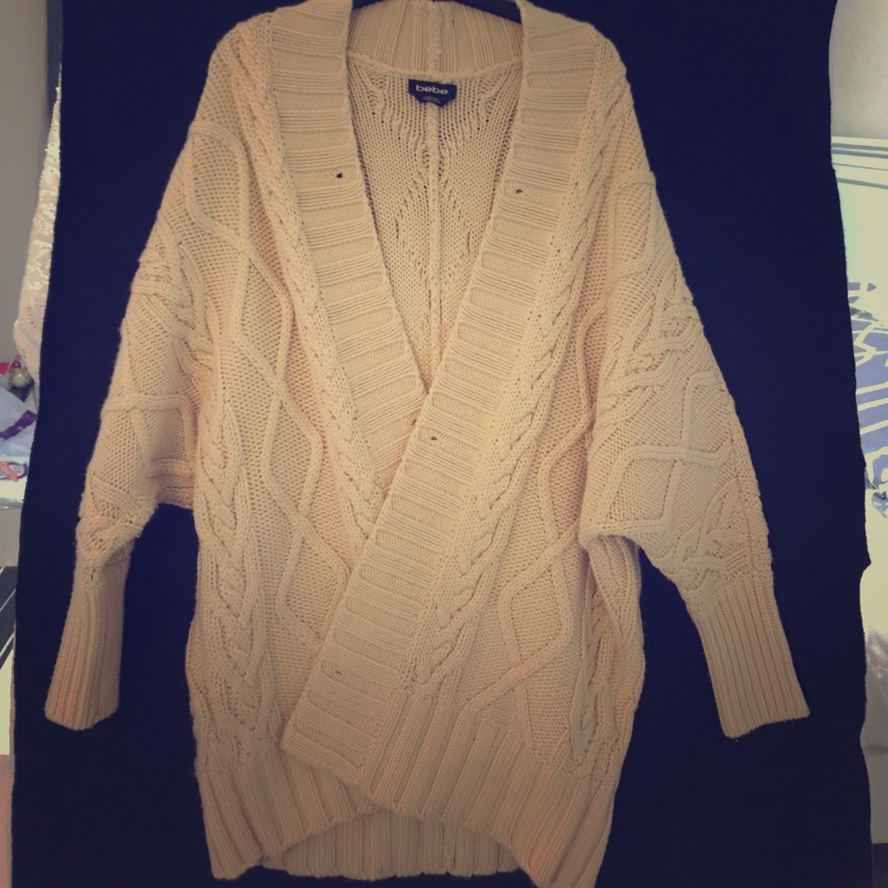 Bebe cable wool cardigan