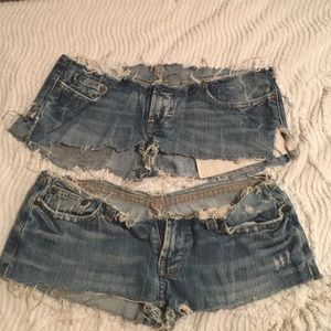 BKE cutoff distressed daisy duke booty shorts 2 pr