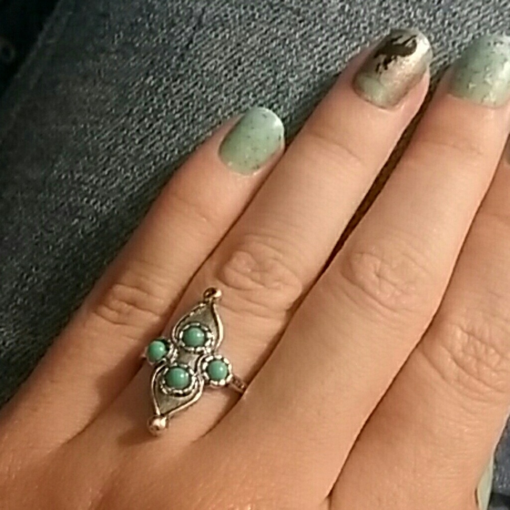 Faux turquoise ring