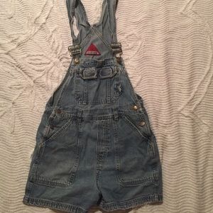 100% cotton denim overall Jean shorts vintage
