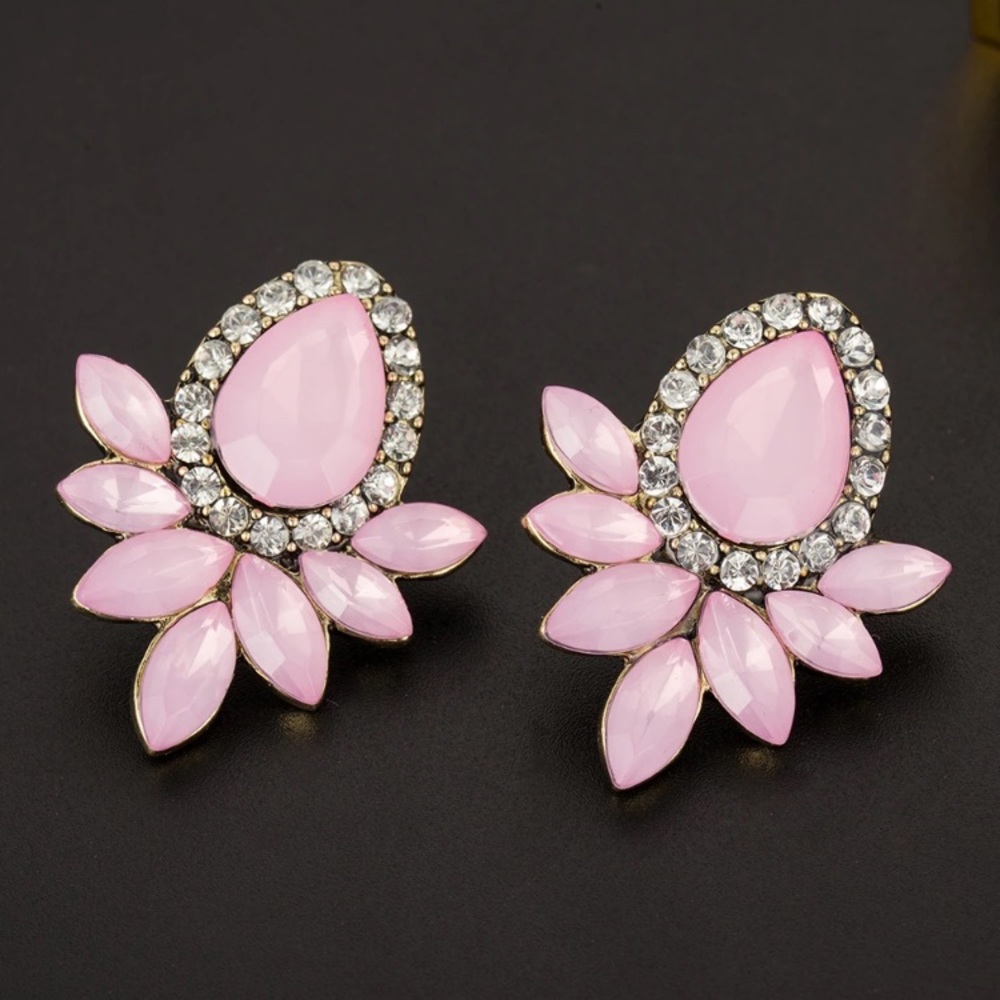 Glam Rhinestone Earrings - Picture 2 of 4