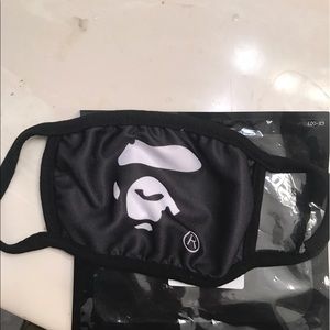 Authentic Black n white bape  gorilla mask