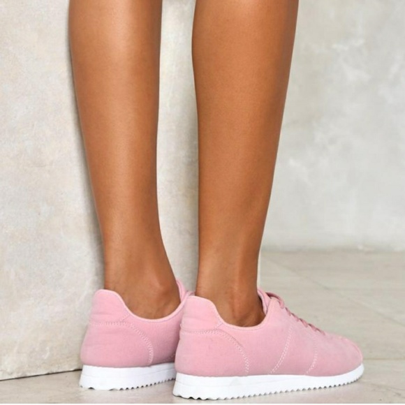 SOLD Nasty Gal Keep it Casual LaceUp Pink Sneakers - Picture 4 of 6