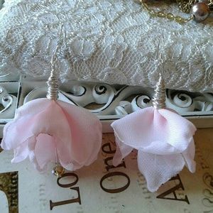 Handmade chiffon earrings