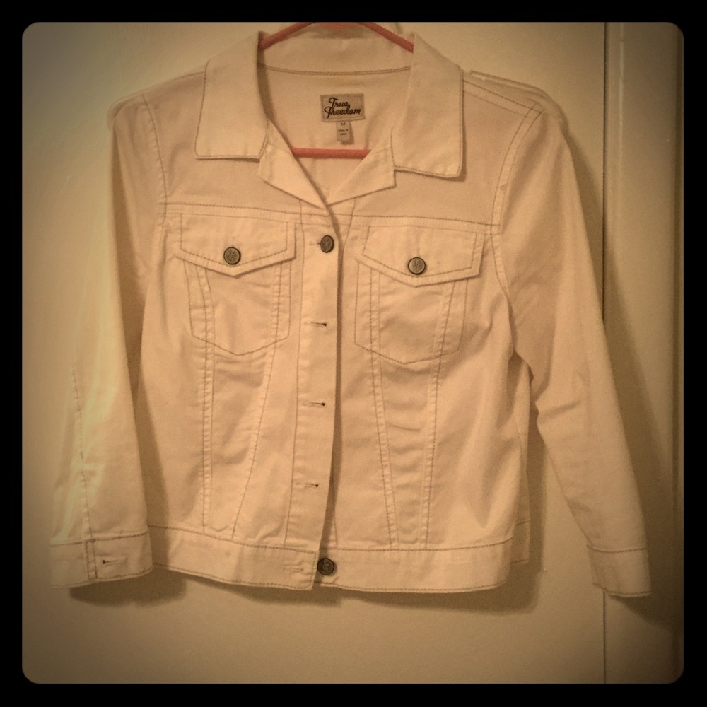 White jean jacket