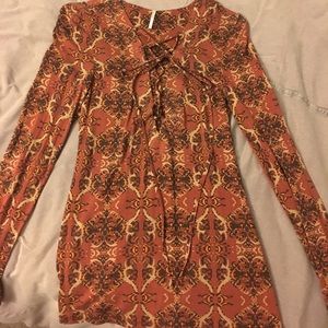 Free People Lace up Shirt