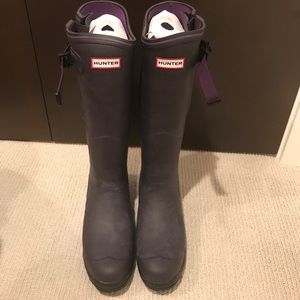 Hunter Purple Balmoral Lady Neoprene rain boots