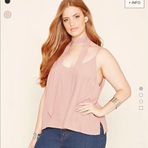 Pink cami with removable neck tie