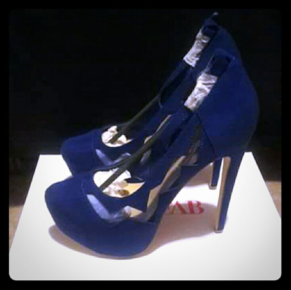 Cobalt Blue Suede Stiletto Heels