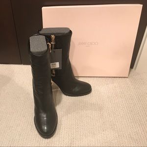 Jimmy Choo black Dawson biker boots
