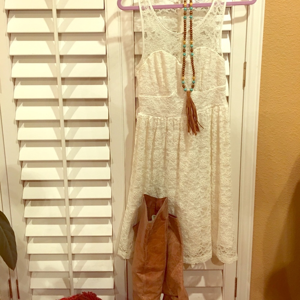 Cream lace dress