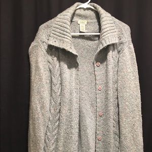 LL Bean wool blend sweater light blue