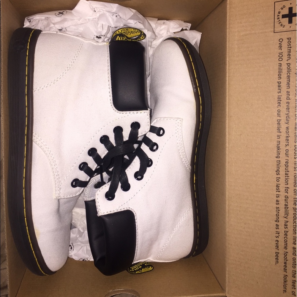 White Canvas Doctor Martens NWT