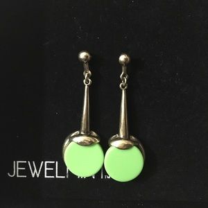 Green & Gold Art Deco Earrings