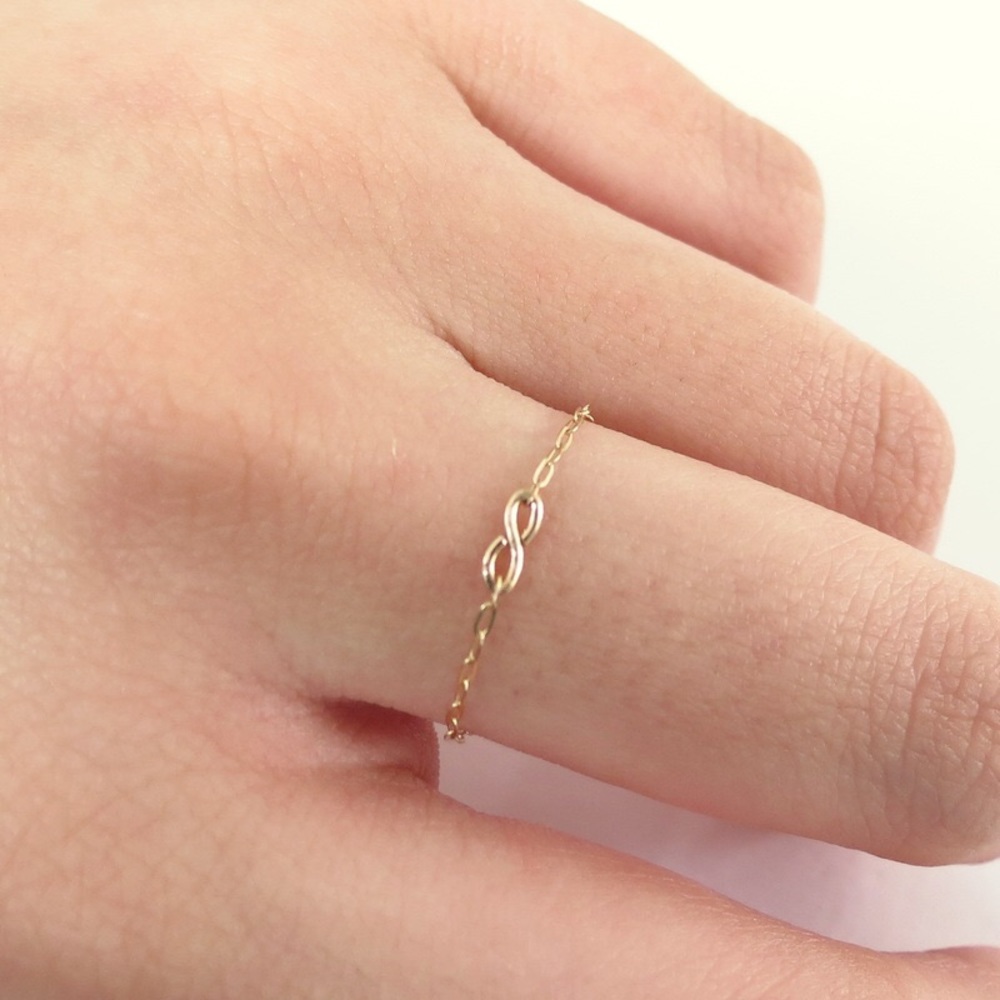 14k Gold filled delicate infinity ring