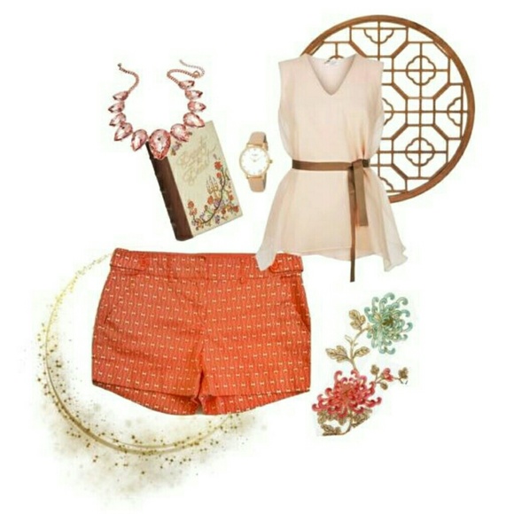 New York & Company Pants - • {NY & Co} Orange Soda Tab Shorts