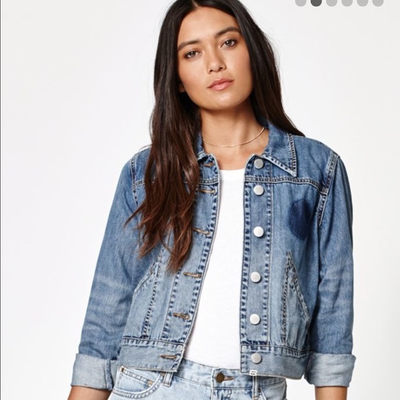 BILLABONG DENIM FLORAL JACKET - Picture 2 of 8