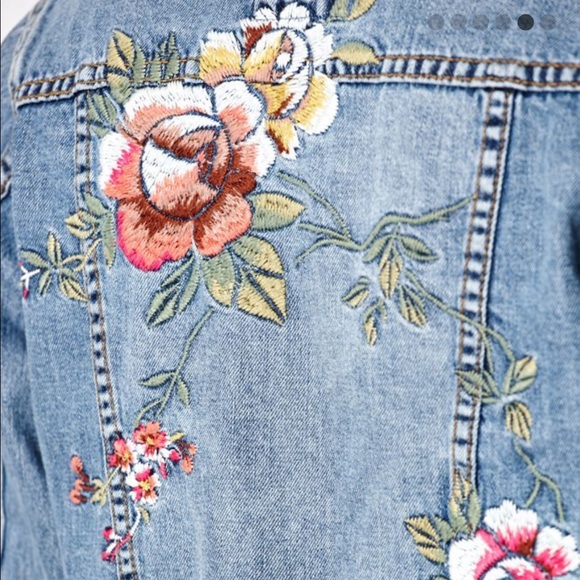 BILLABONG DENIM FLORAL JACKET - Picture 3 of 8