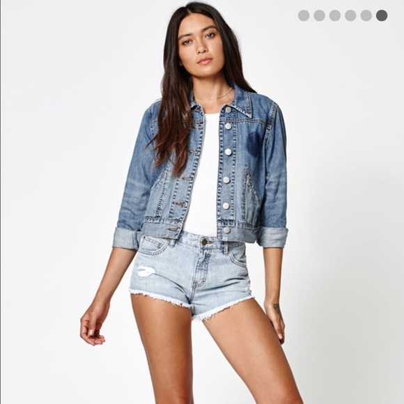 BILLABONG DENIM FLORAL JACKET - Picture 4 of 8