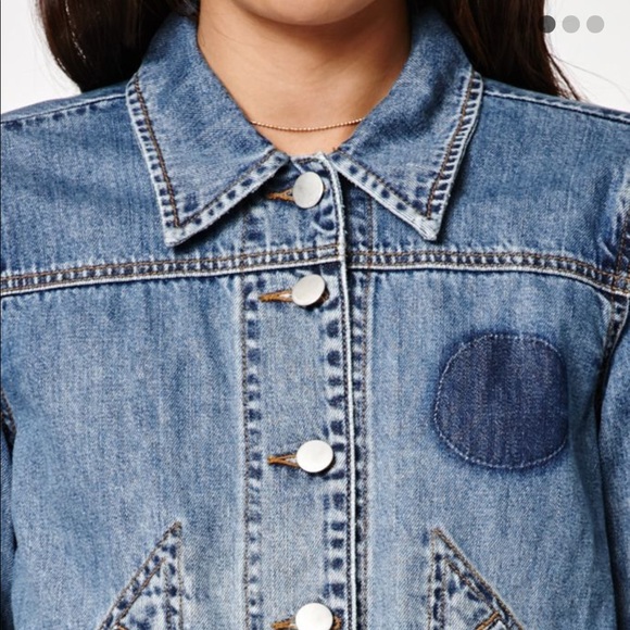 BILLABONG DENIM FLORAL JACKET - Picture 6 of 8