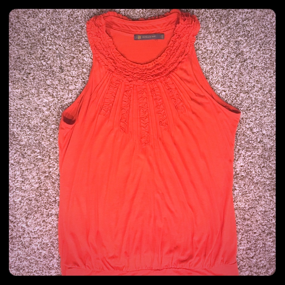 Burnt orange halter top - Sz L.