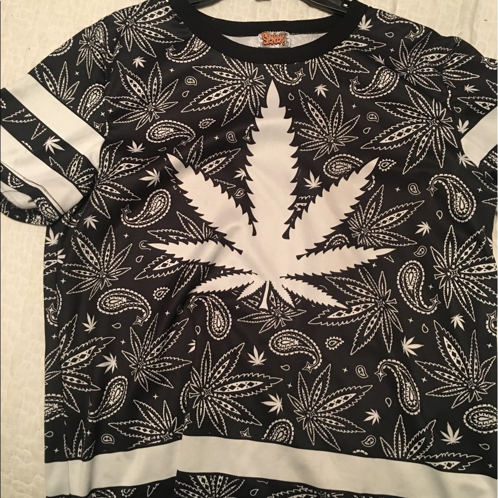 Spencer's marijuana leaf shirt