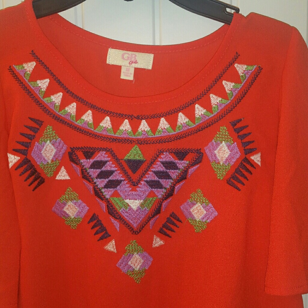 GB Girls Aztec Print Crop Top