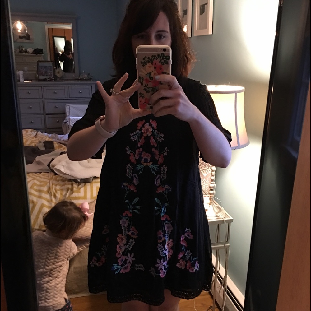 Free People Victor Embroidered Dress, size medium