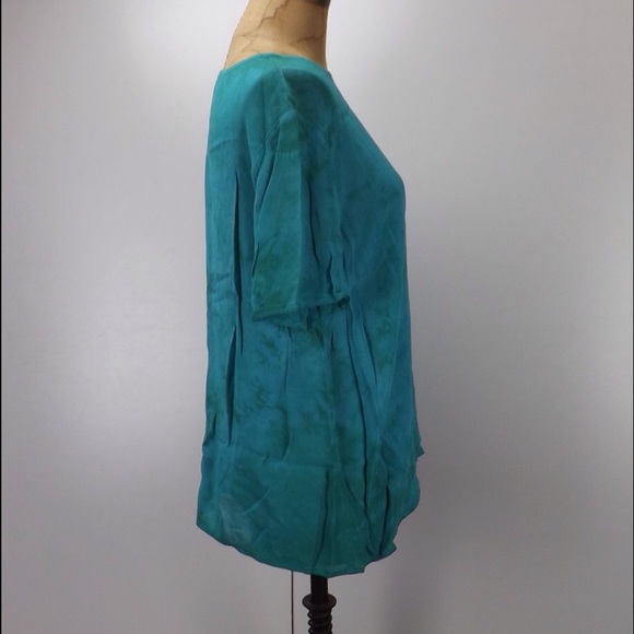 vintage 70s pullover smock USA made! 100% rayon - Picture 2 of 6