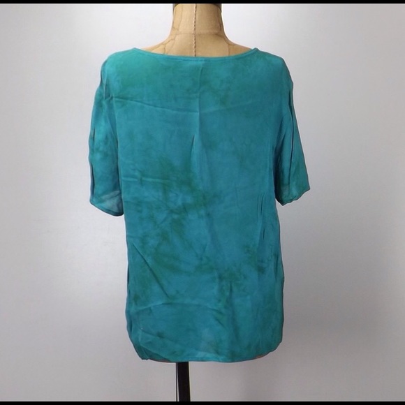 vintage 70s pullover smock USA made! 100% rayon - Picture 3 of 6