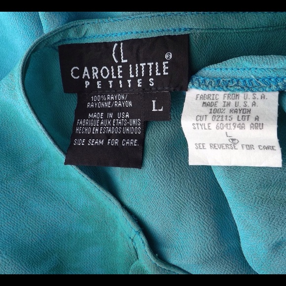 vintage 70s pullover smock USA made! 100% rayon - Picture 5 of 6