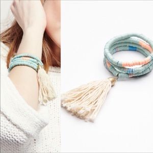 Free People Pastel Tassel Bracelet Set