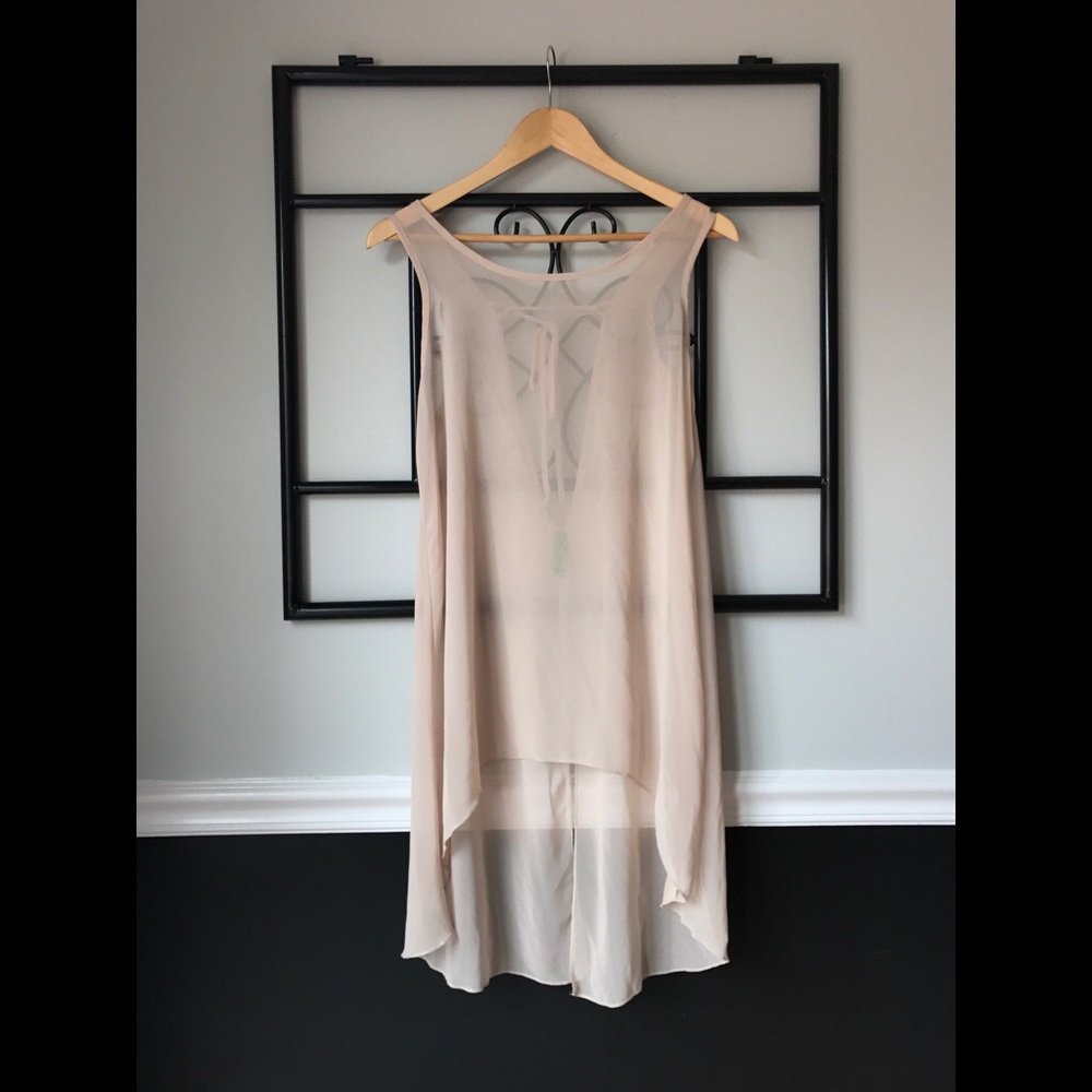 Sheer nude/cream tunic