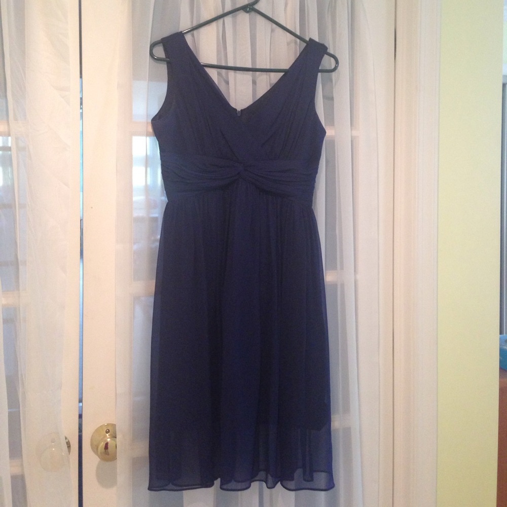 Navy blue Chiffon Donna Morgan Bridesmaids dress