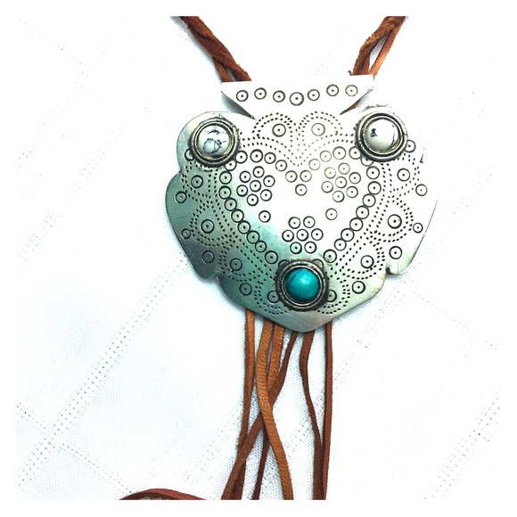 Free People Southwestern Etched Necklace w Fringe - Picture 5 of 6