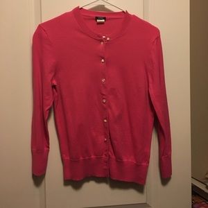 Hot pink J. Crew cardigan