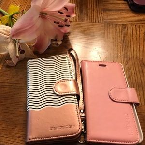 2 iPhone 6 cases wallets wristlet