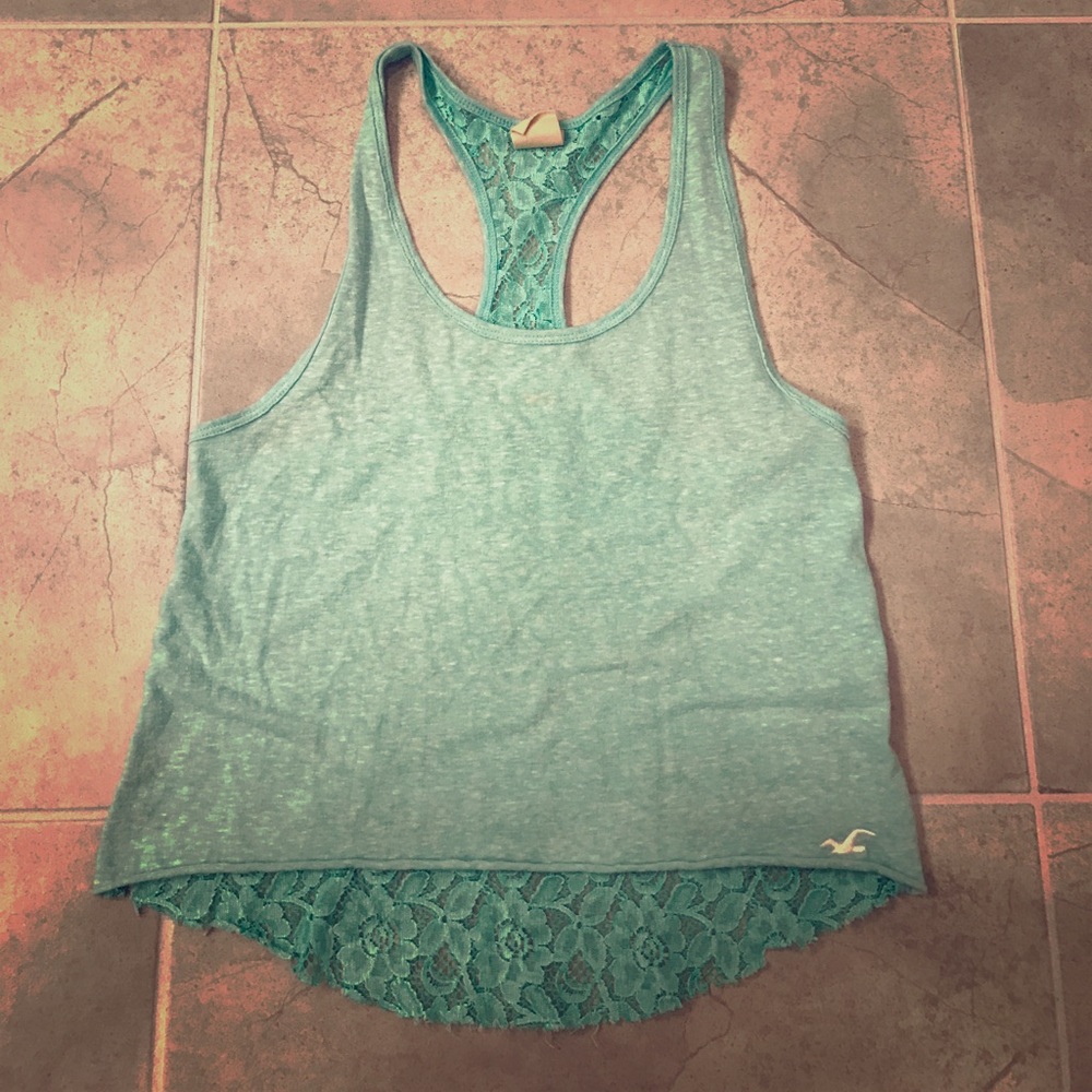 Hollister lace-back crop top