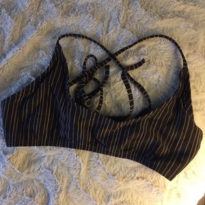 NWOT Brown Bamboo Bikini Top