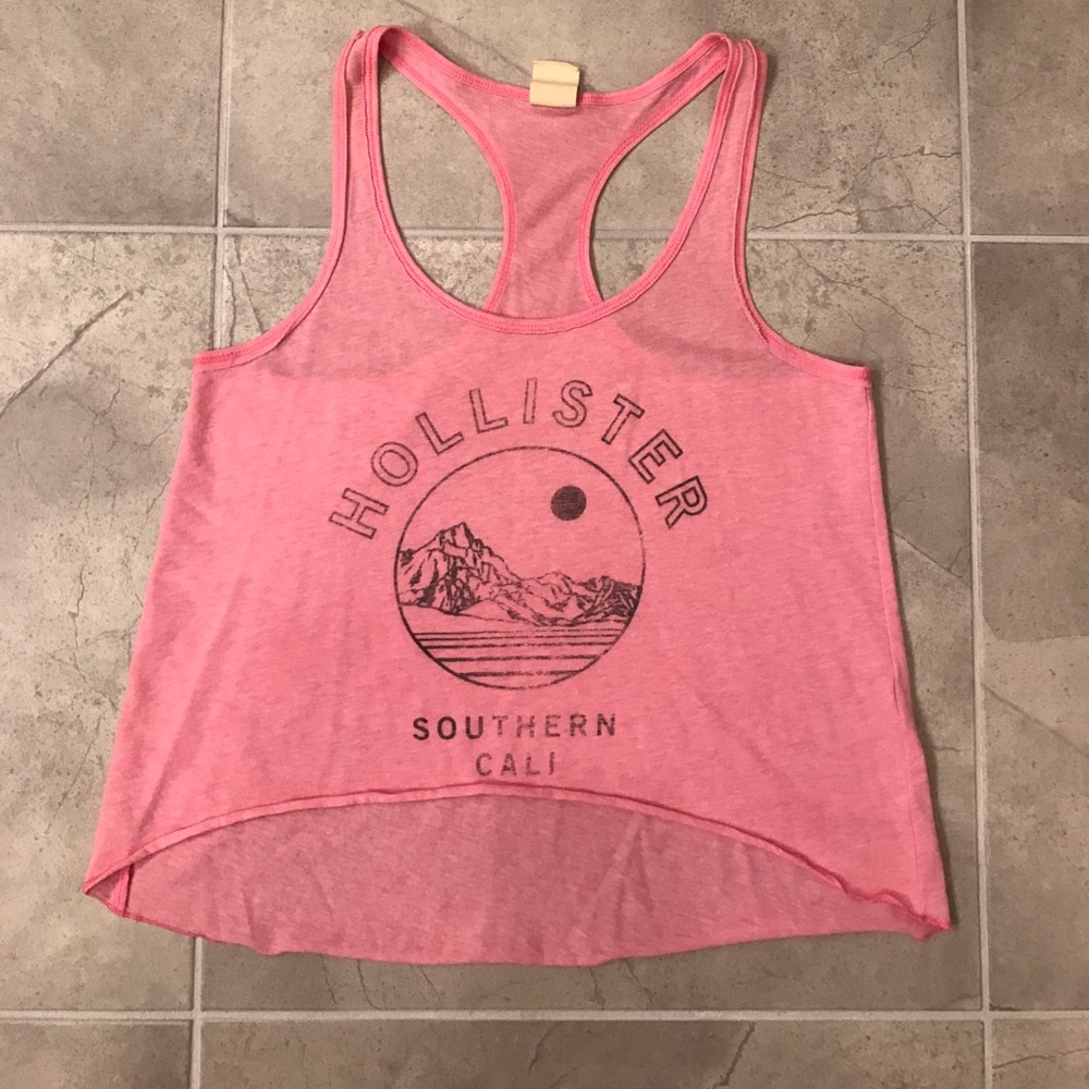 Hollister pink crop top