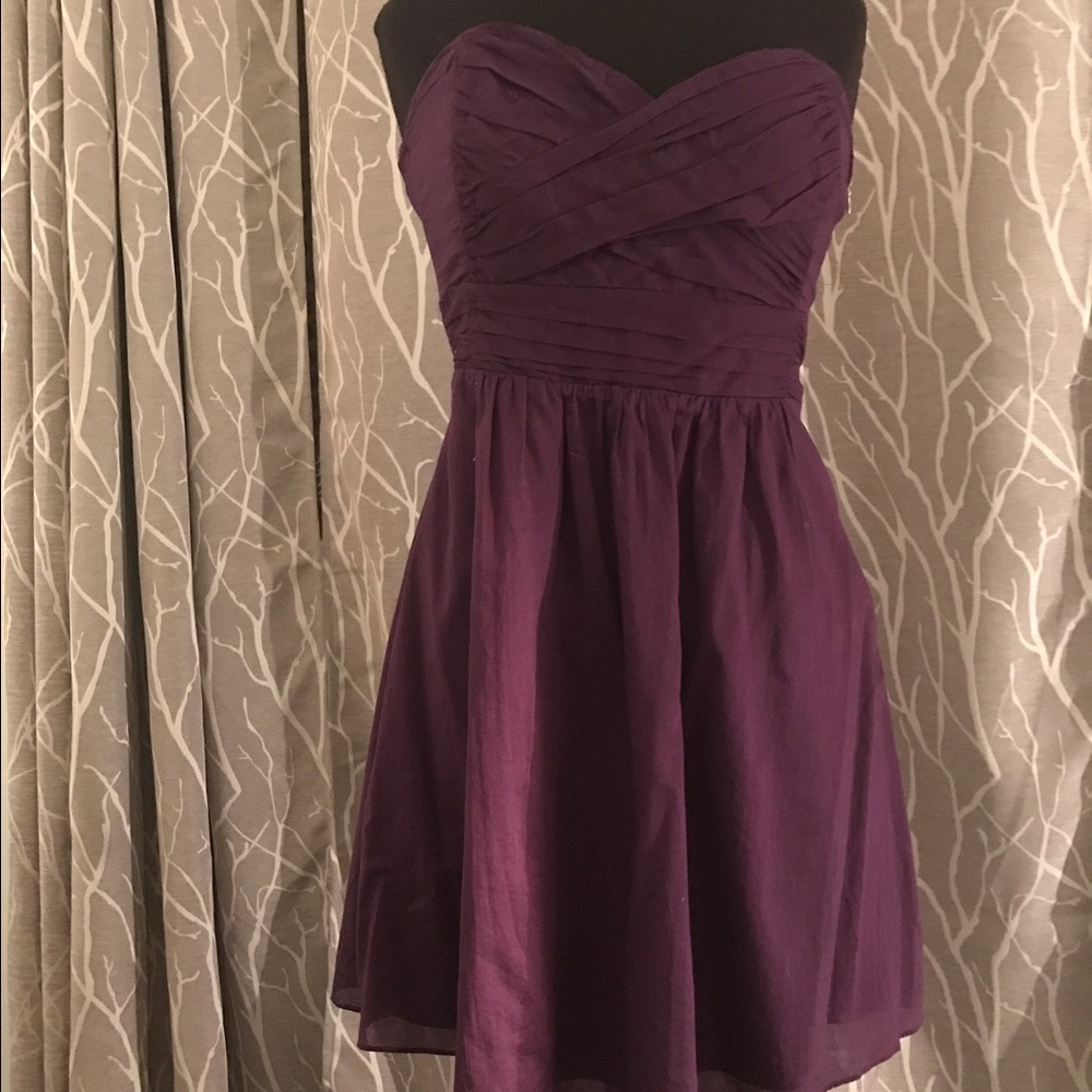 Purple Express Strapless Dress