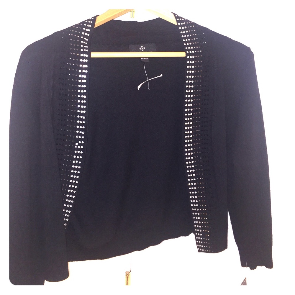 Black cardigan with embellishment