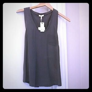 NWT Joie "Alicia" racerback  tank in Cinder