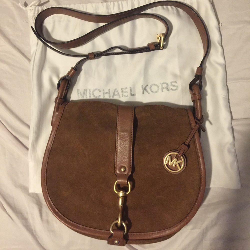 Luggage Suede Crossbody satchel.