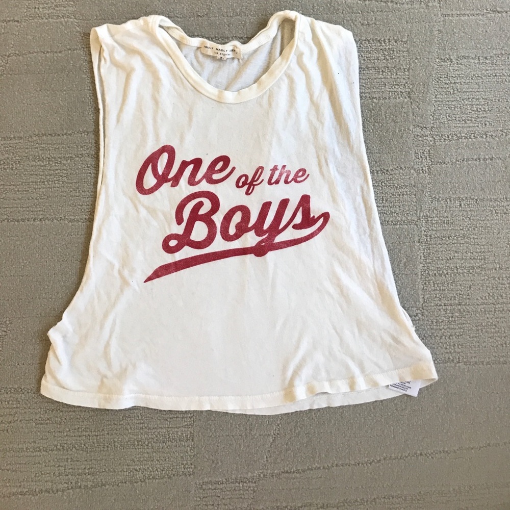 Urban Outfitters "One of the Boys"  crop top