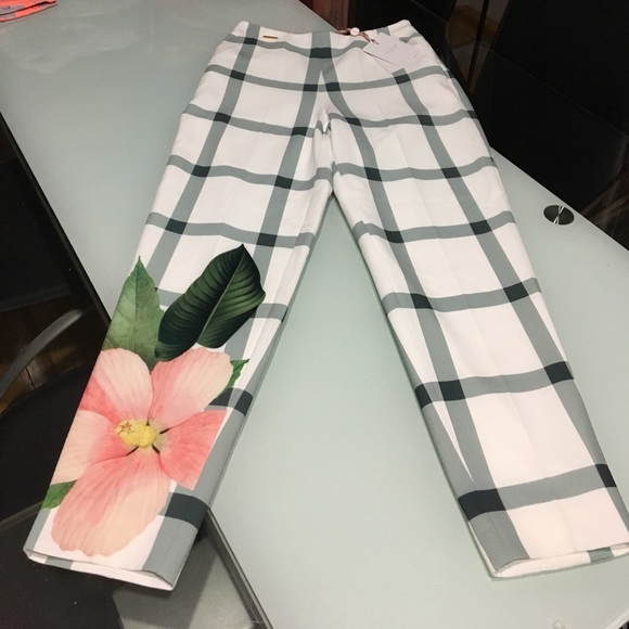 Ted Baker London Pants - NWT Ted Baker Trellis Check Print Crop Trousers