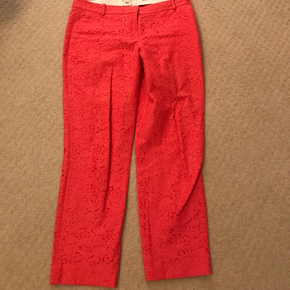 J Crew Lace Cafe Capri Pant Size 6