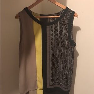 BCBGMaxAzaria Multicolored High Low  Top size L.